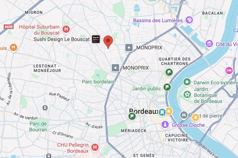 Emplacement des locaux de Thierry au 28 rue Blanchard, Le Bouscat